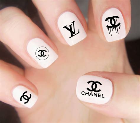 stickers nails chanel|chanel nail design stickers.